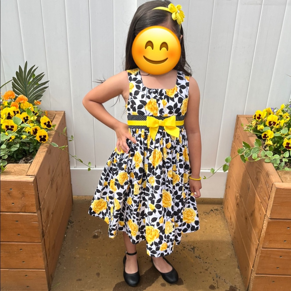 Bonnie Jean Black and Yellow Dress